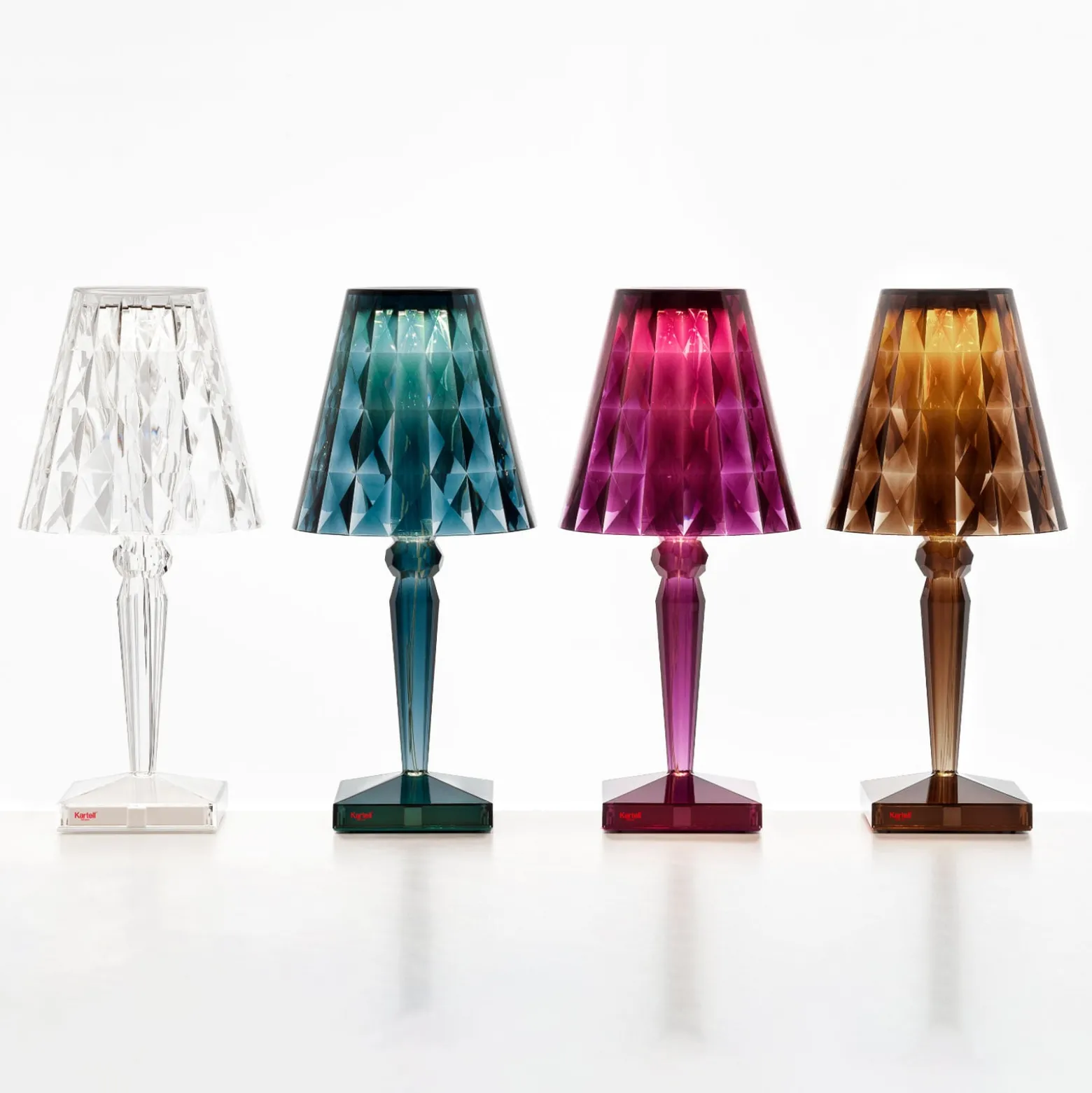 Kartell Big Battery - Tischlampe IP54, transparent