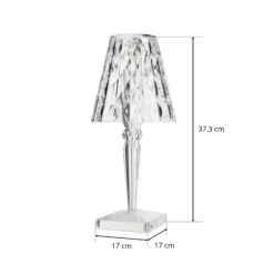 Kartell Big Battery - Tischlampe IP54, transparent