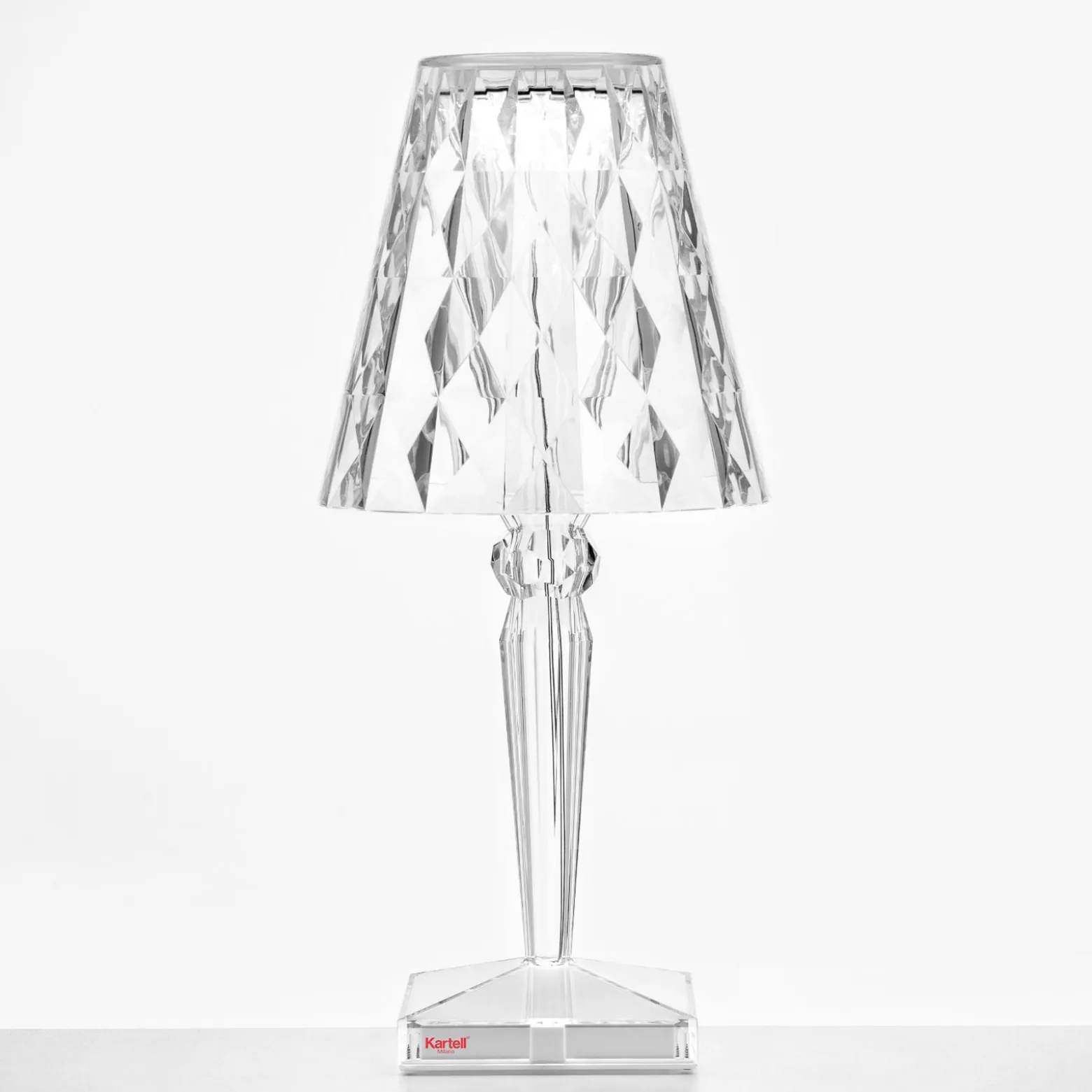 Kartell Big Battery - Tischlampe IP54, transparent