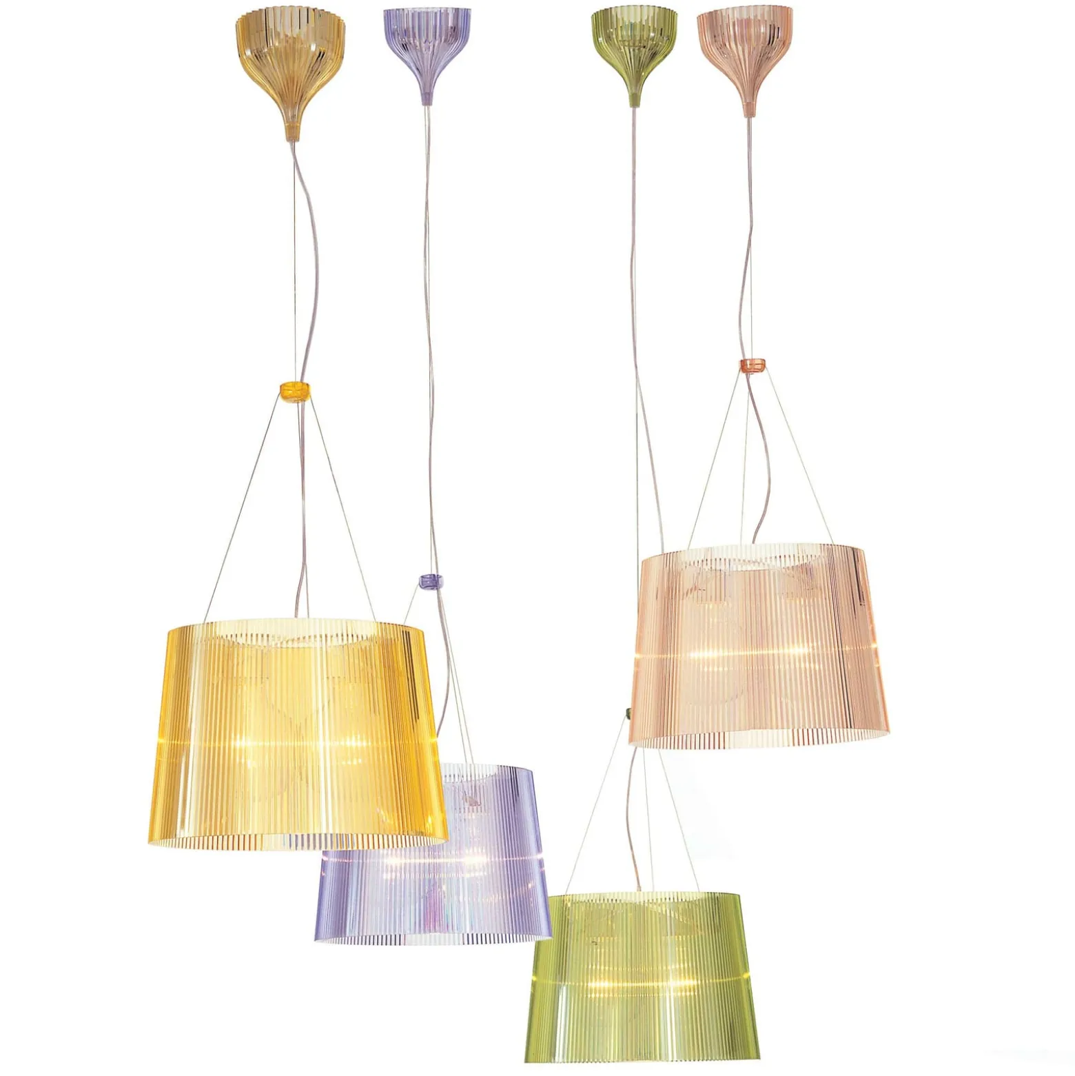 Kartell Gé LED-Hängeleuchte, rosa