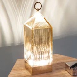 Kartell Lantern LED-Tischleuchte, bernstein IP54