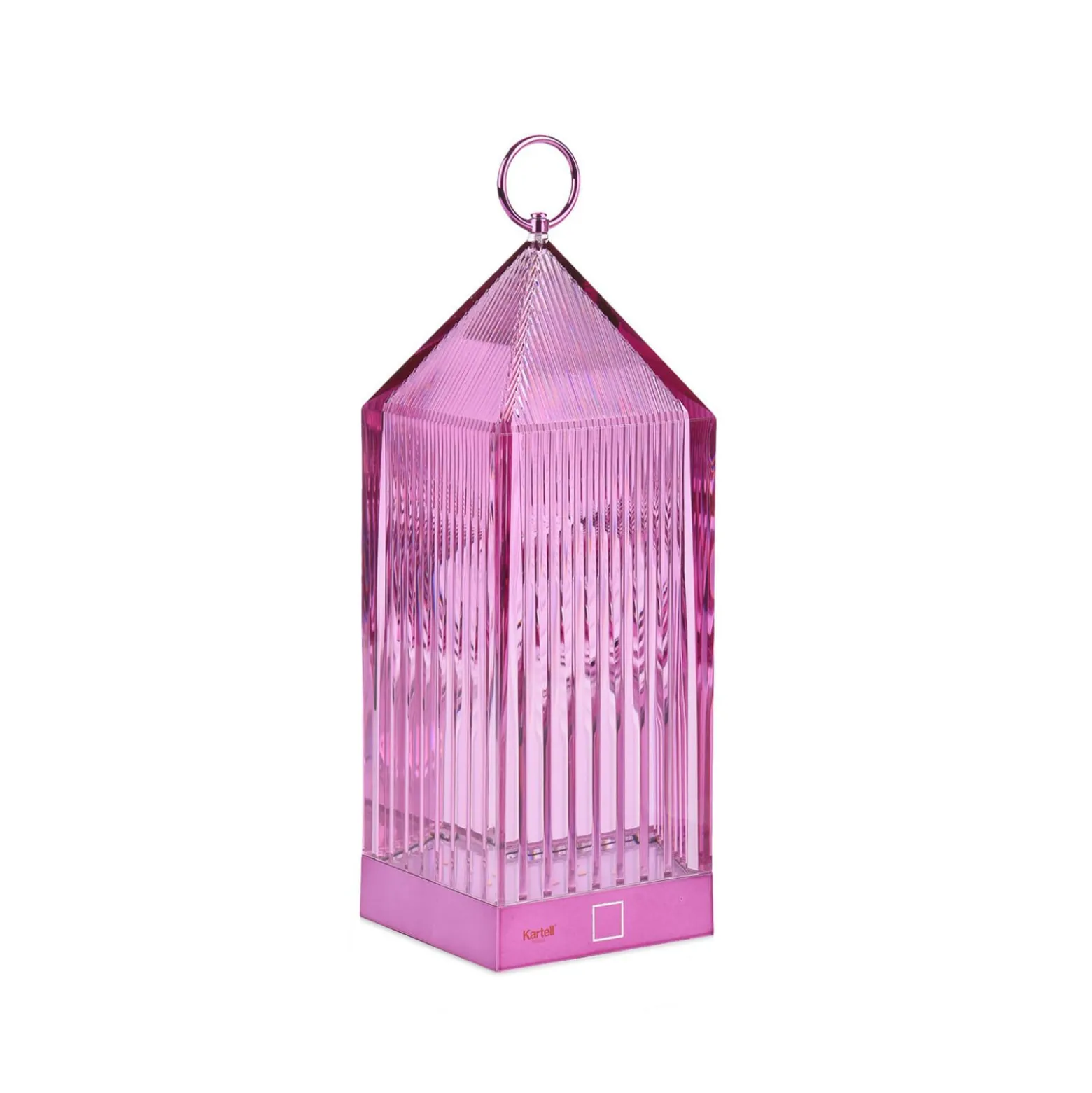 Kartell LED-Akku-Tischlampe Lantern, lila, recycelt, IP54