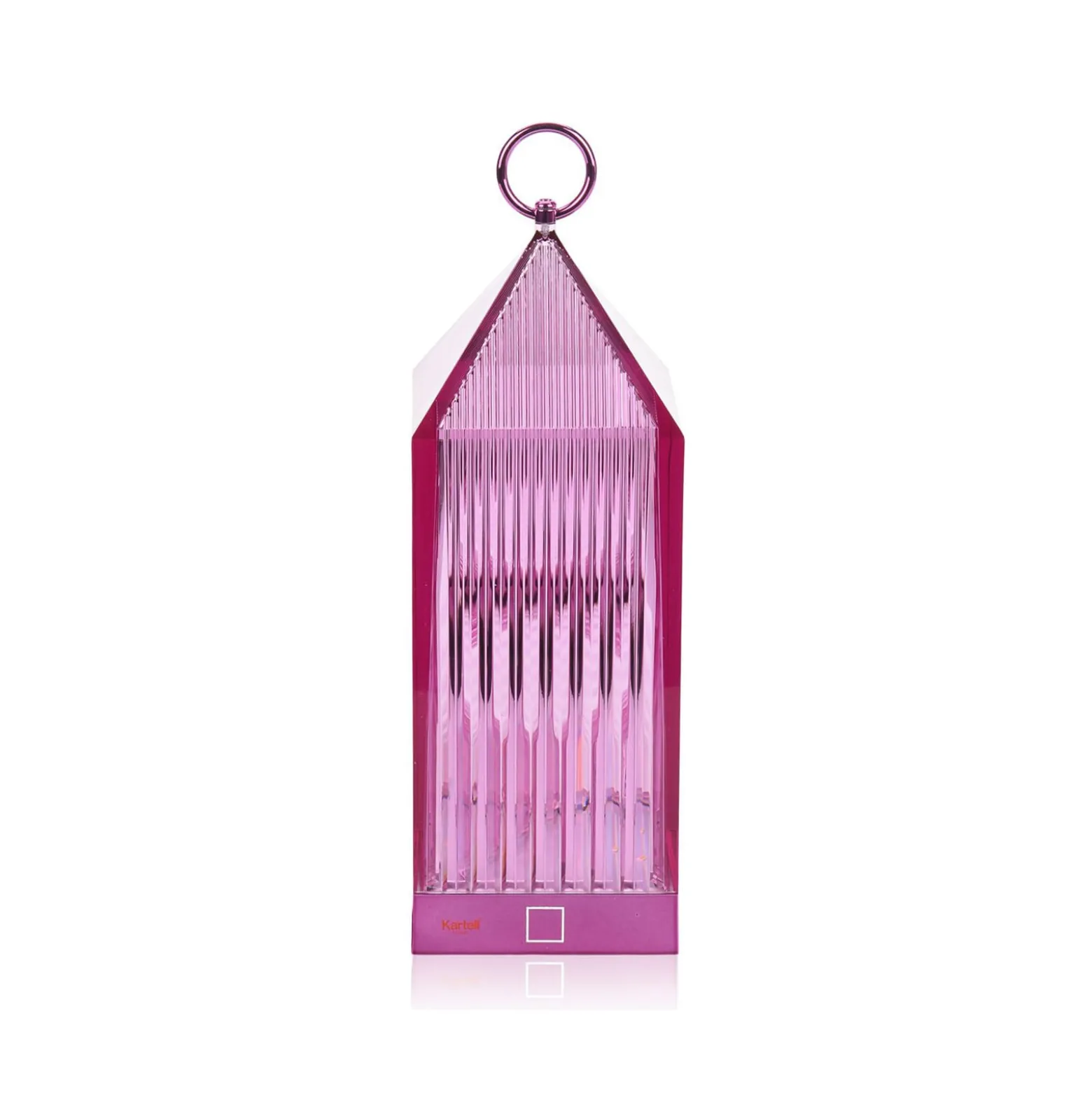 Kartell LED-Akku-Tischlampe Lantern, lila, recycelt, IP54