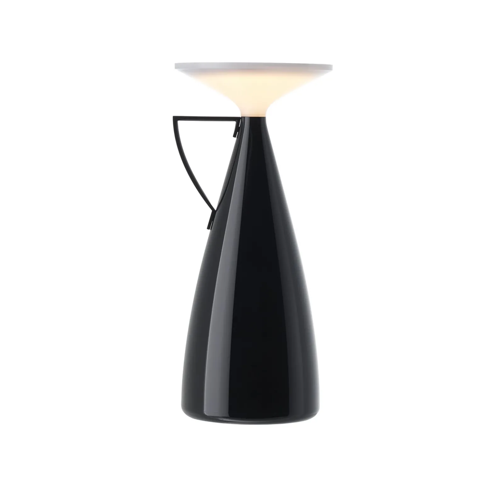 Kartell LED-Akku-Tischleuchte Camomille, schwarz, Höhe 24 cm