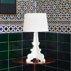 Kartell LED-Tischleuchte Bourgie Mat, weiß, Höhe 78 cm