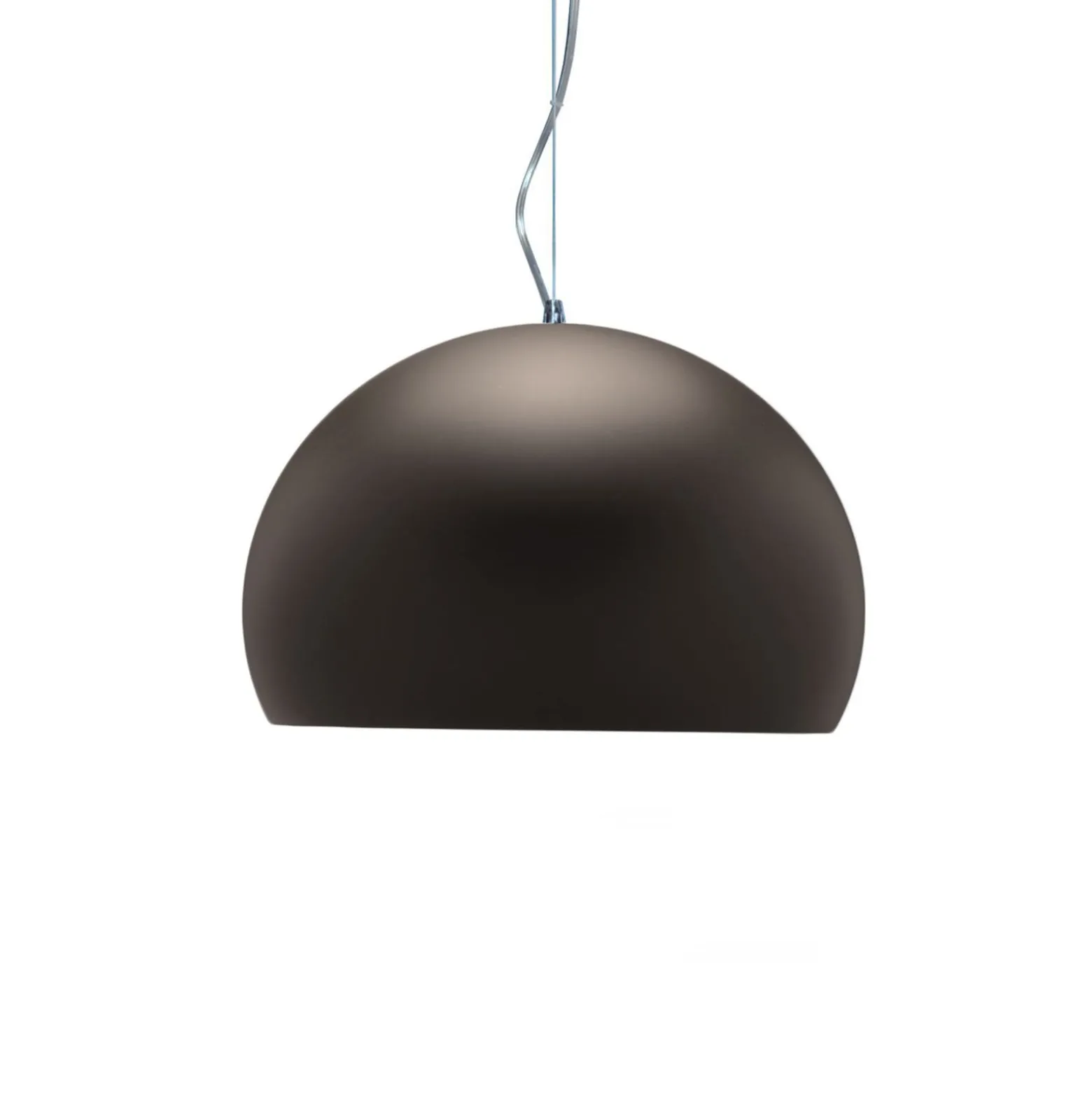 Kartell Small FL/Y LED-Hängeleuchte braun matt
