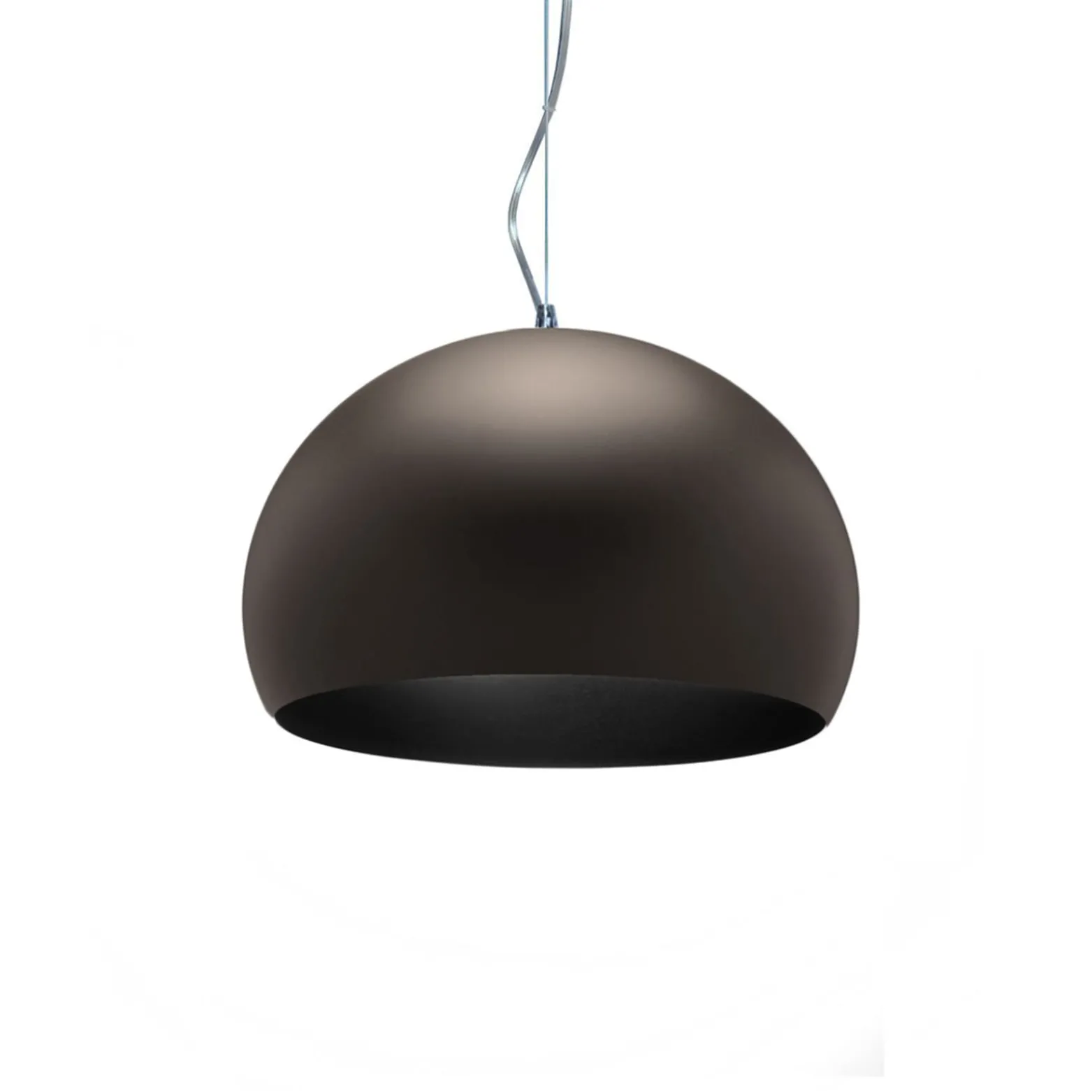 Kartell Small FL/Y LED-Hängeleuchte braun matt