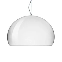 Kartell Small FL/Y LED-Hängeleuchte weiß glänzend