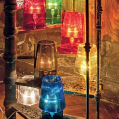Kartell Take Designer-Tischleuchte, rauchgrau