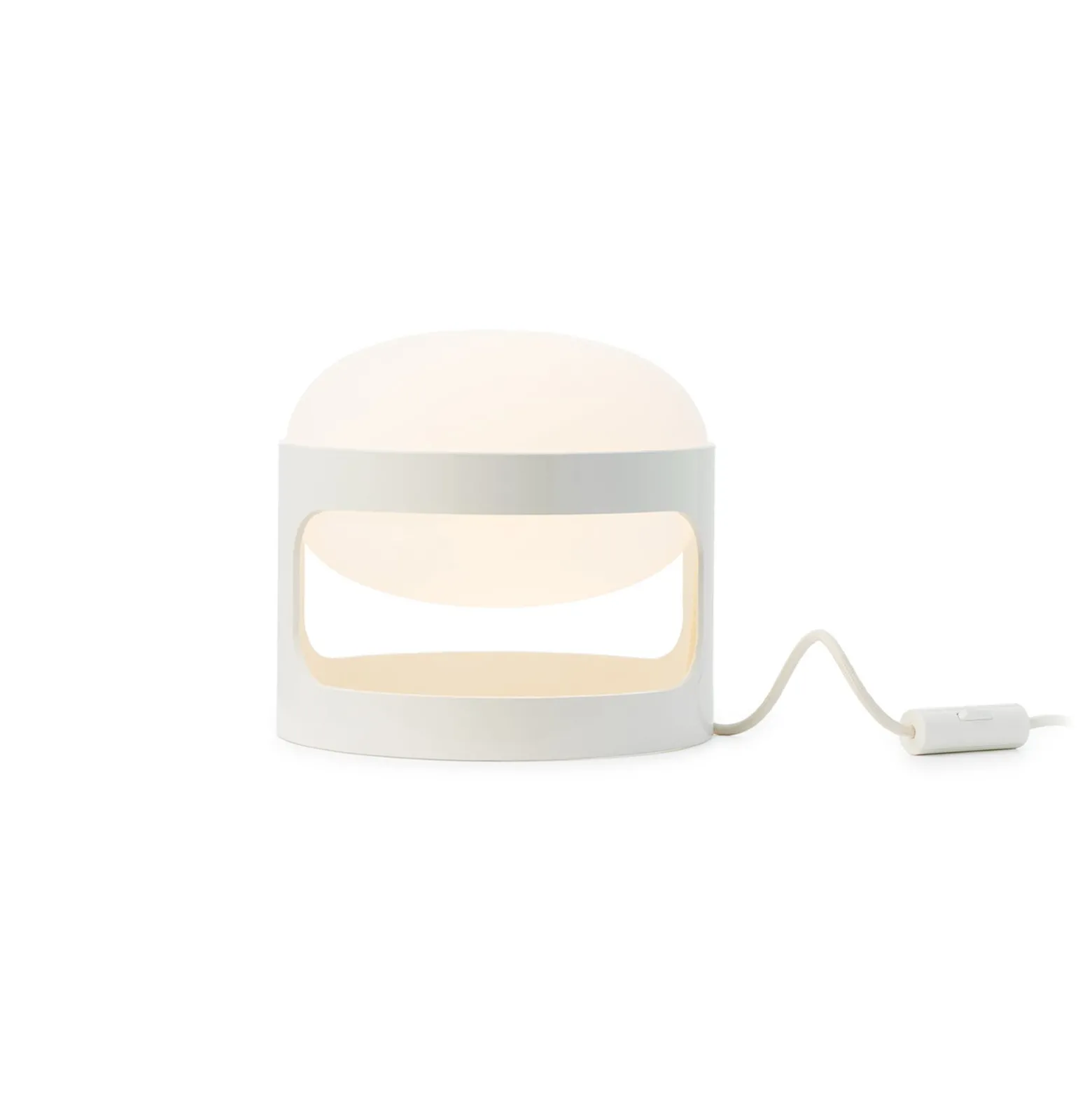 Kartell Tischleuchte KD28, weiß, Ø 25 cm, E14-LED