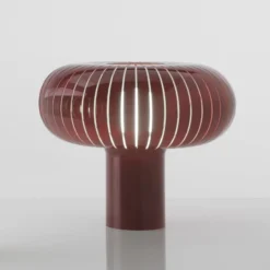 Kartell Tischleuchte Teresa, burgunderrot, Ø 50 cm, PMMA