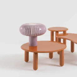 Kartell Tischleuchte Teresa Special Edition, malve, Ø50cm