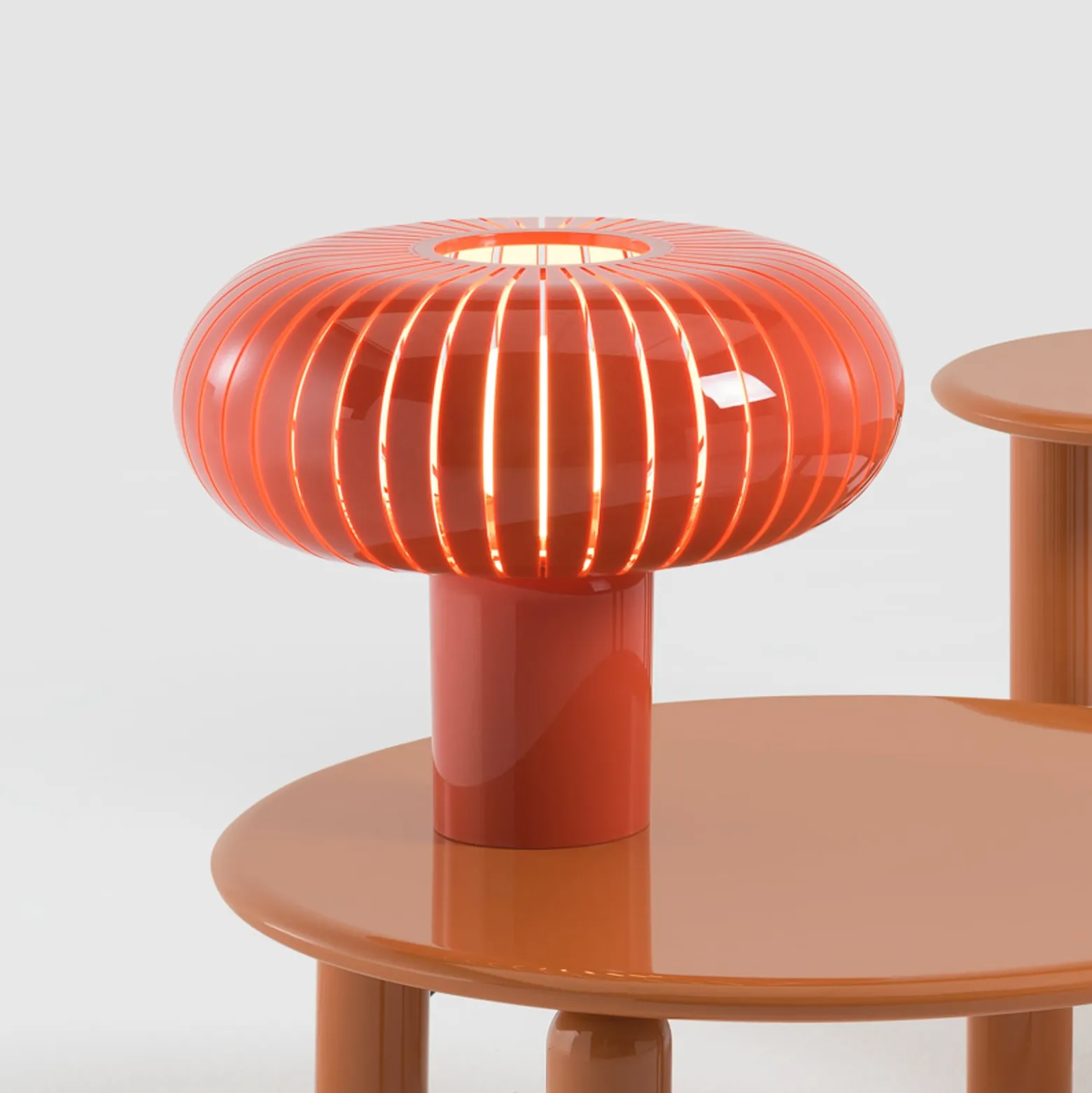 Kartell Tischleuchte Teresa Special Edition, orange, Ø 50 cm