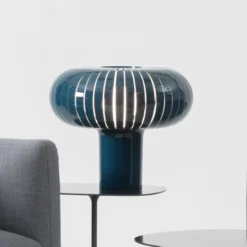 Kartell Tischleuchte Teresa Special Edition, petrol, Ø50cm