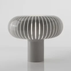 Kartell Tischleuchte Teresa, taubengrau, Ø 50 cm, PMMA