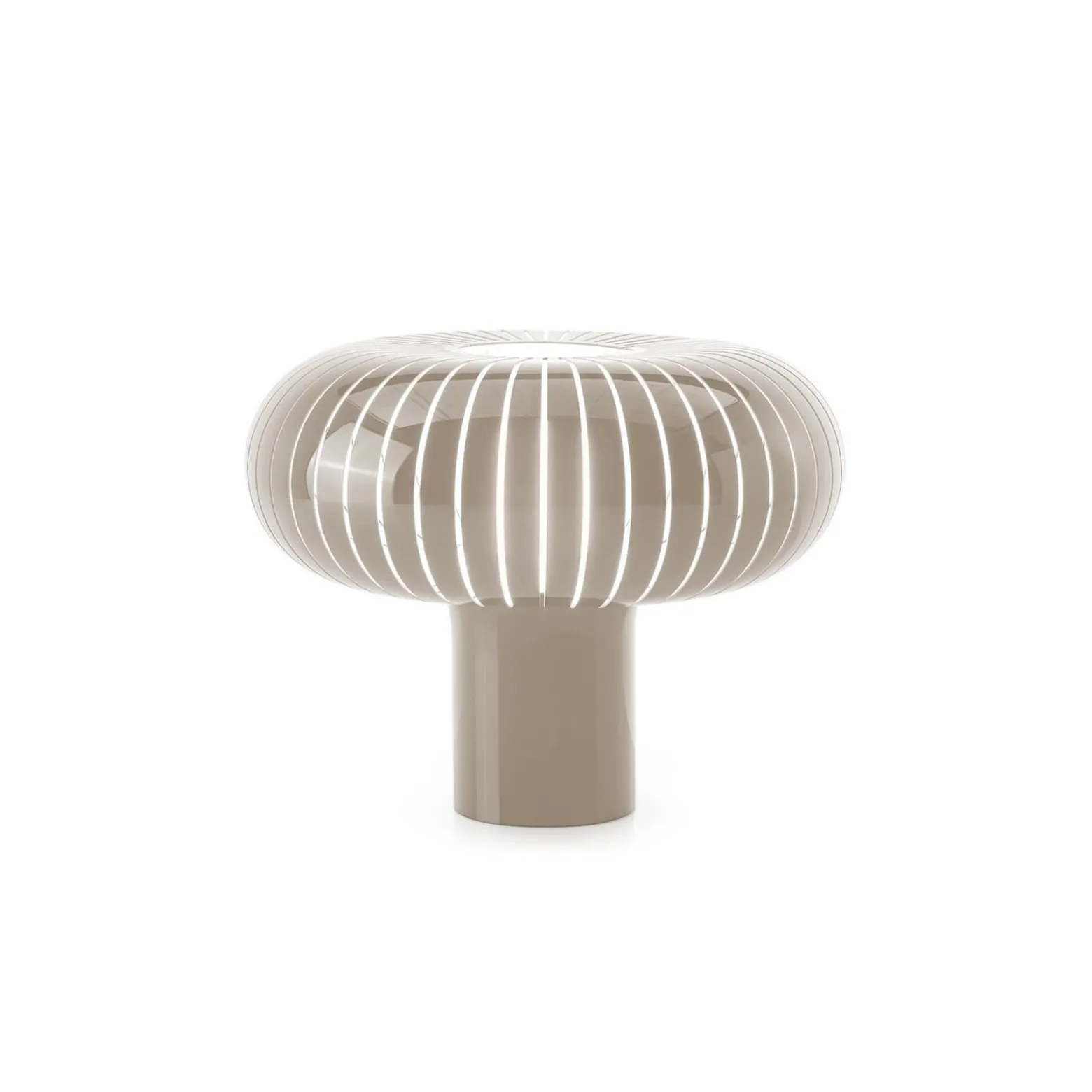 Kartell Tischleuchte Teresa, taubengrau, Ø 50 cm, PMMA