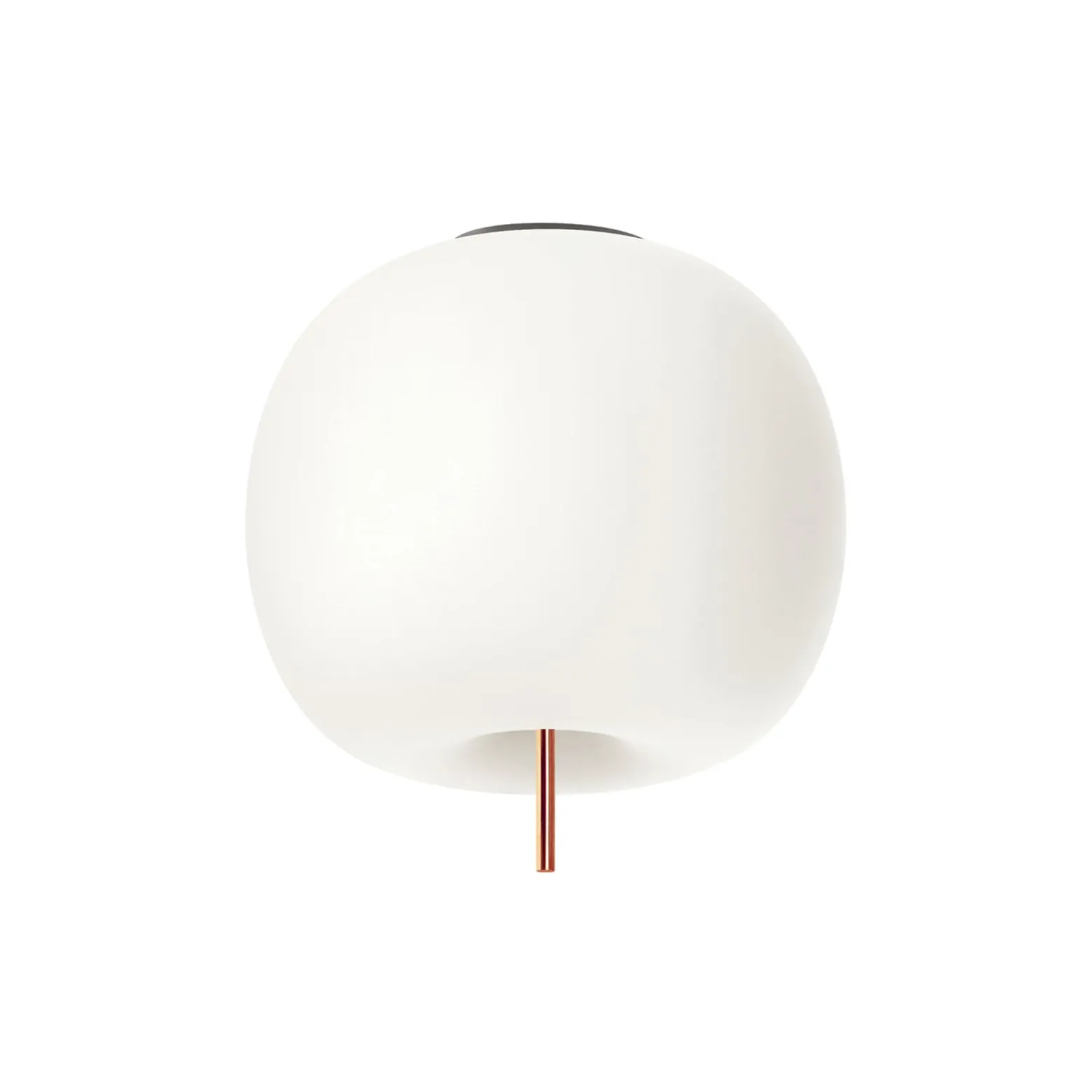 kdln Deckenlampe Kushi, kupferfarben/weiß, Ø 33 cm, Glas
