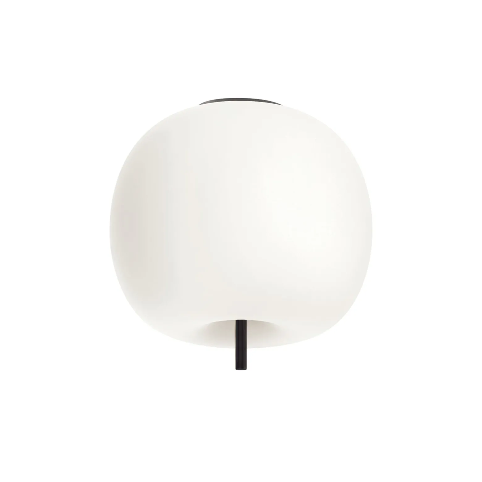 kdln Deckenlampe Kushi, schwarz/weiß, Ø 16 cm, Glas