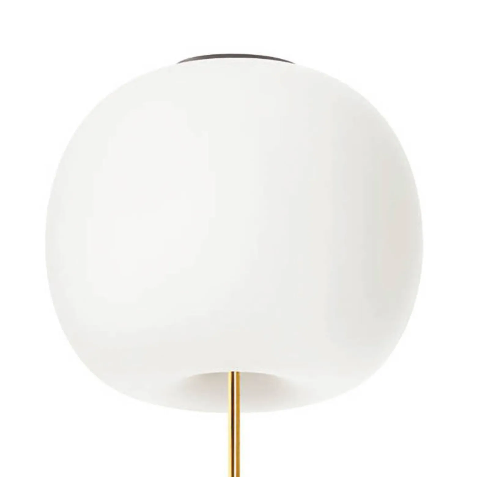kdln Deckenlampe Kushi XL, messingfarben/weiß, Ø 43 cm, Glas