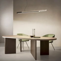 kdln Hängelampe Dala linear, dunkelgrau/beton 2.700 K 150 cm