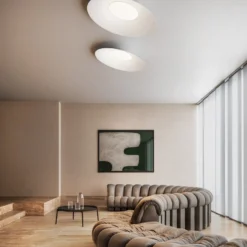 kdln LED-Deckenlampe Kate, 3.000 K, weiß, Ø 90 cm, Metall