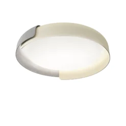 kdln LED-Deckenleuchte Dala, sandweiß/beton, Ø 58 cm, dim