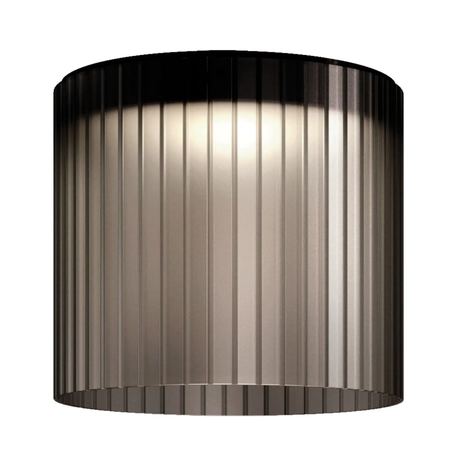 kdln LED-Deckenleuchte Giass, grau, Ø 40 cm