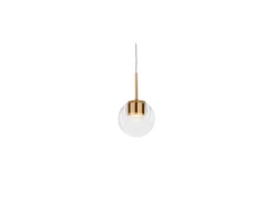 kdln LED-Hängelampe Dew, messingfarben, 1-flammig, Ø 11 cm