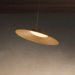 kdln LED-Hängelampe Kate, gold-foliert, 2.700 K, Ø 90 cm