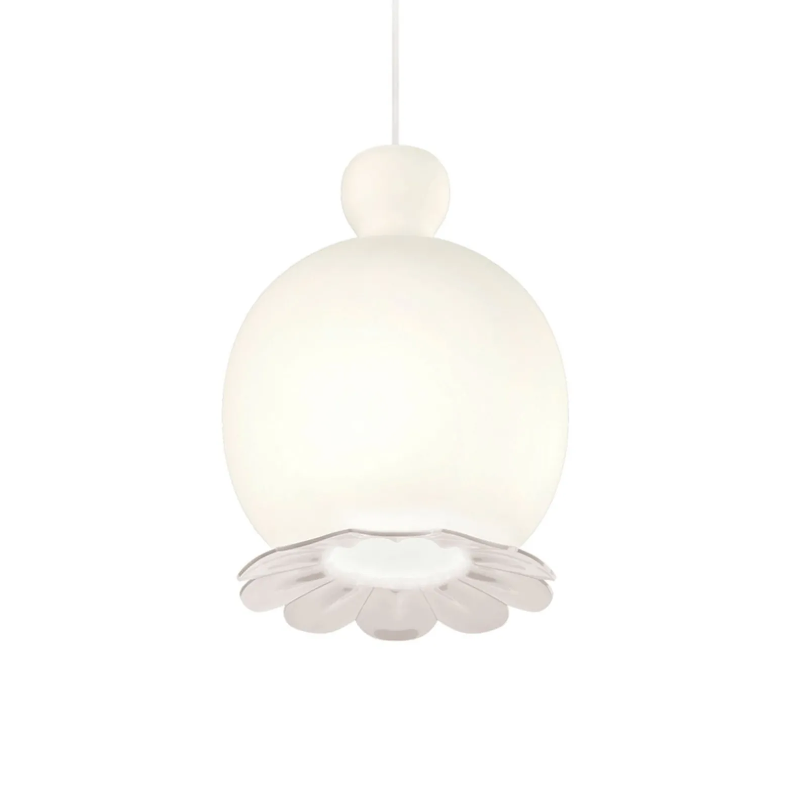 kdln Opyo Hängeleuchte, weiß, Ø 22 cm, Glas