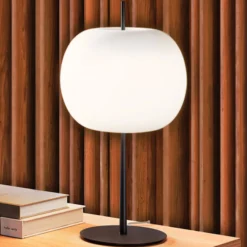kdln Tischleuchte Kushi XL, schwarz/weiß, Höhe 60 cm, dim