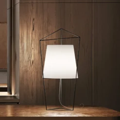 kdln Tischleuchte Tatu, messingfarben, Höhe 69 cm, Glas