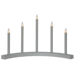 Kerzenleuchter Accent, fünfflammig, hellgrau