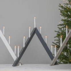 Kerzenleuchter Arrow, spitz, 7flammig, schwarz