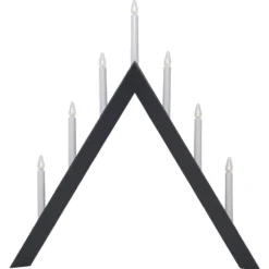 Kerzenleuchter Arrow, spitz, 7flammig, schwarz