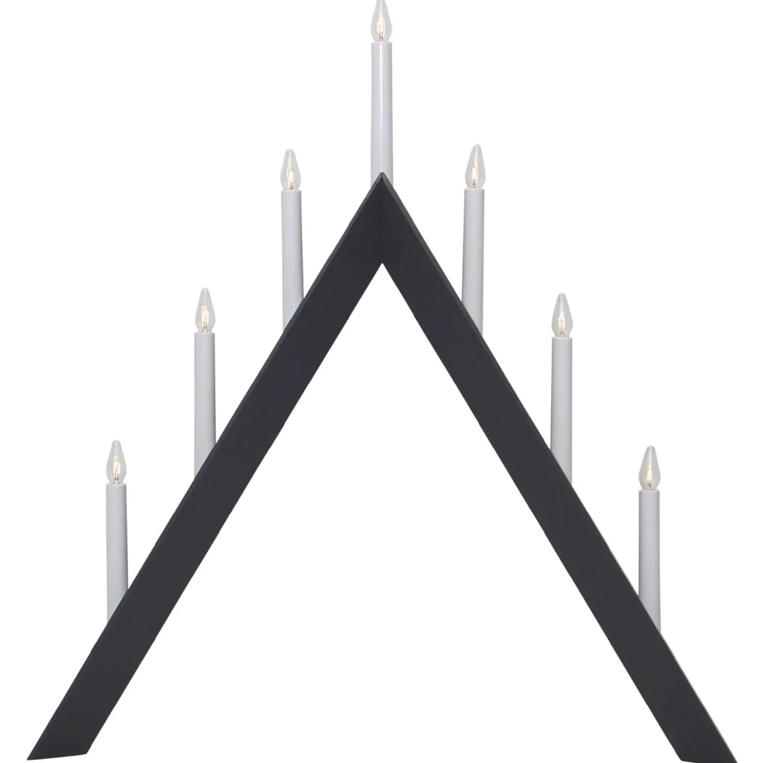 Kerzenleuchter Arrow, spitz, 7flammig, schwarz