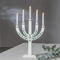 Kerzenleuchter Elias Tradition fünfflammig weiß