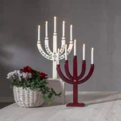 Kerzenleuchter Elias Tradition fünfflammig weiß