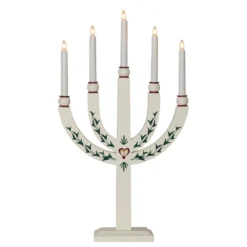 Kerzenleuchter Elias Tradition fünfflammig weiß