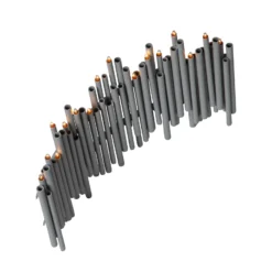 Kerzenleuchter Note, 16-flammig, grau