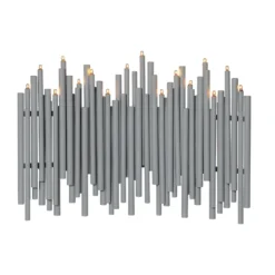 Kerzenleuchter Note, 16-flammig, grau