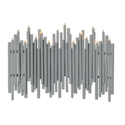 Kerzenleuchter Note, 16-flammig, grau
