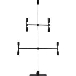 Kerzenleuchter Twice, schwarz, neunflammig, 91 cm