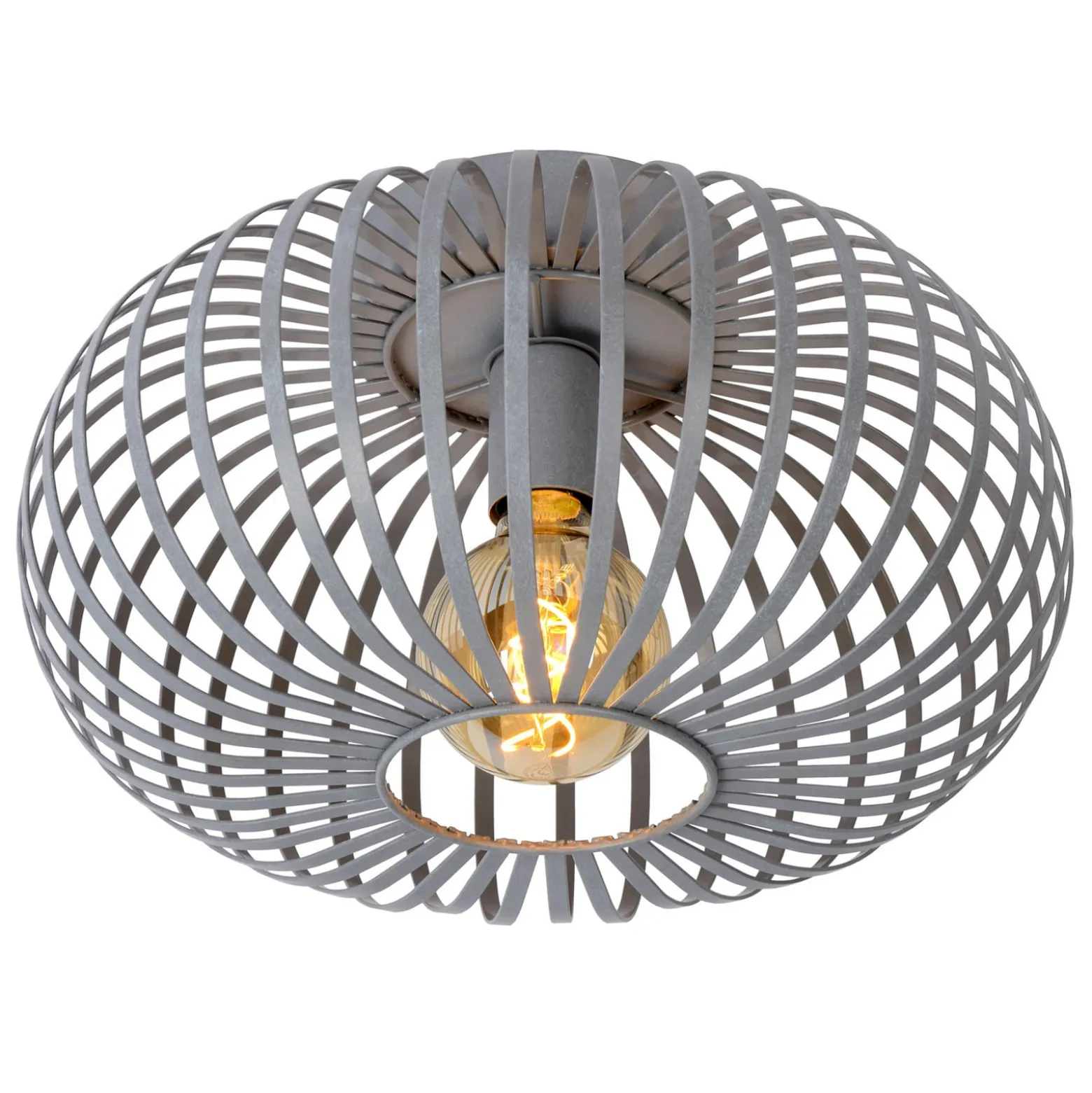 Käfig-Deckenleuchte Manuela, Ø 40 cm, grau