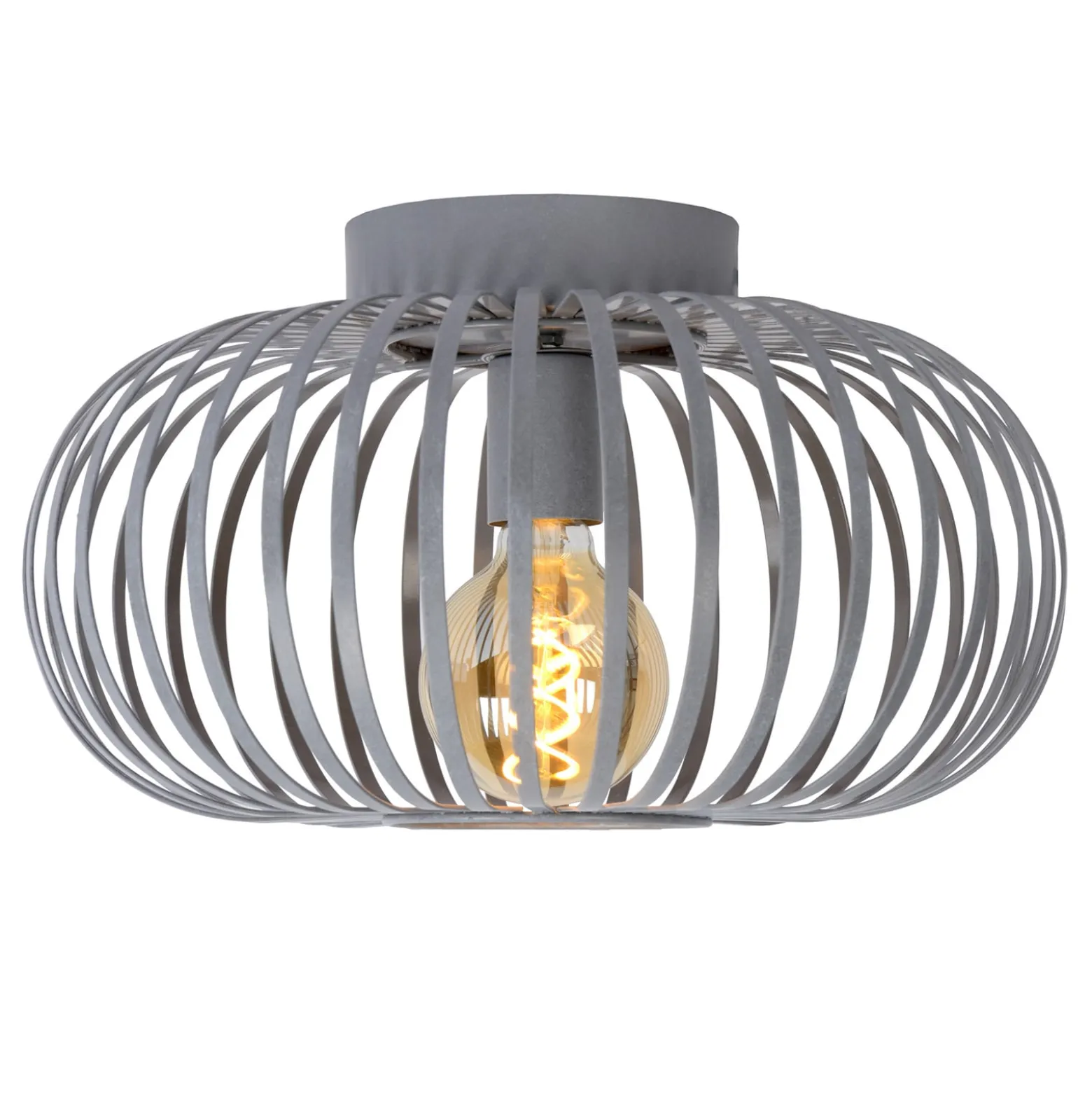 Käfig-Deckenleuchte Manuela, Ø 40 cm, grau