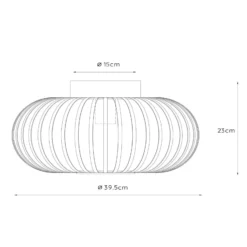 Käfig-Deckenleuchte Manuela, Ø 40 cm, grau