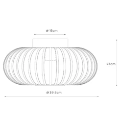 Käfig-Deckenleuchte Manuela, Ø 40 cm, grün