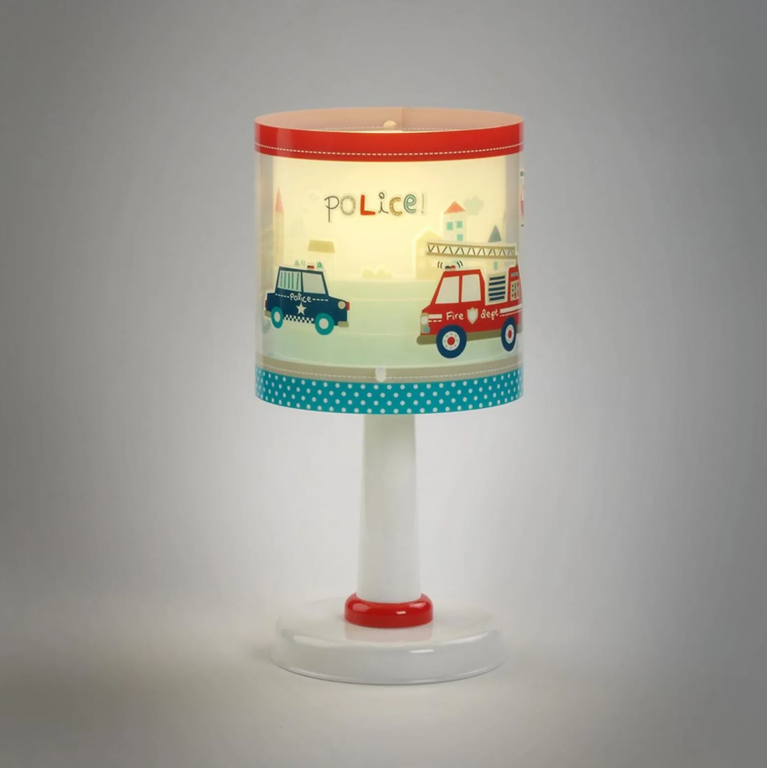 Kinder-Tischleuchte Police, G4, Ø 15 cm