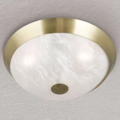 Klassische Deckenlampe Jaya mit Glasschirm, 34 cm