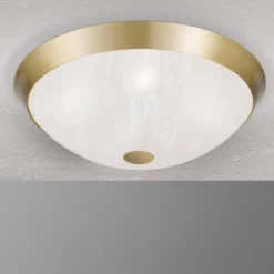 Klassische Deckenlampe Jaya mit Glasschirm, 42 cm